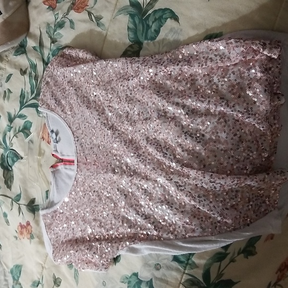 Charlotte Russe Tops - Charlotte Russell shirt small. Lite pinkish  Gold sequence